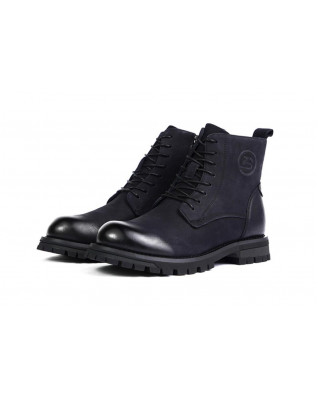 Men's Martin boots British retro high-top shoes with fleece lining to keep warm