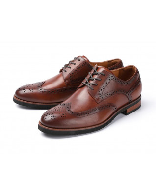 Men's Brogue Derby Leather Shoes Formal Retro Trend Soft Comfortable