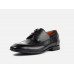 Men's Round Toe Derby Handmade Shiny Leather Shoes Business Casual Soft Breathable